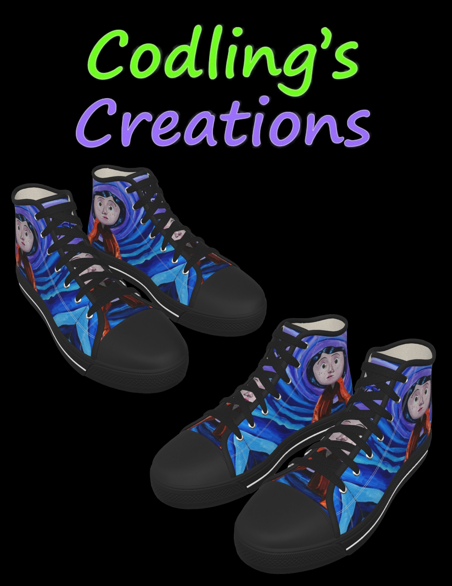 Coraline High Tops - Codling's Creations