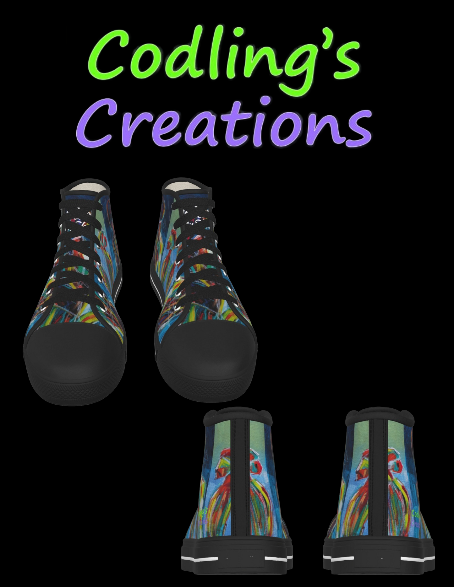 Abstract High Tops - Codling's Creations