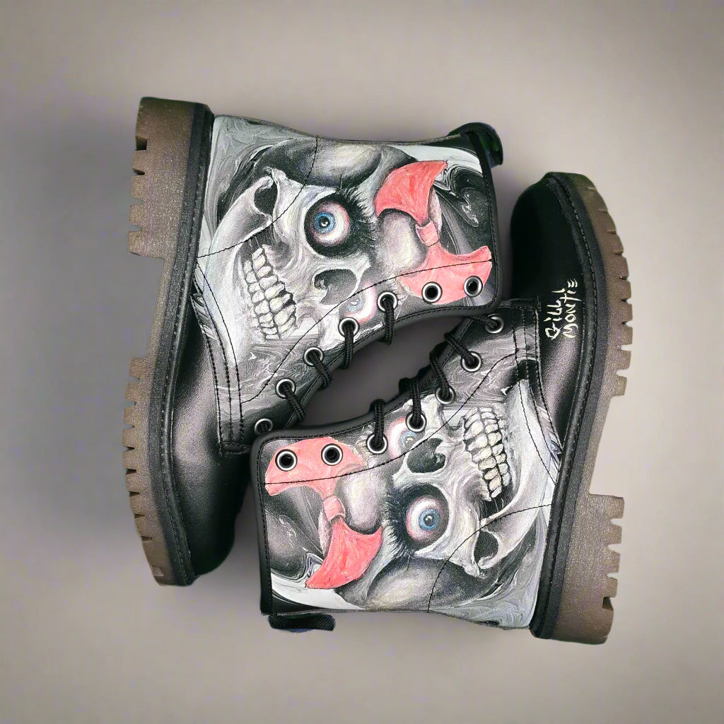Gill Montie - Pink Skull Boots