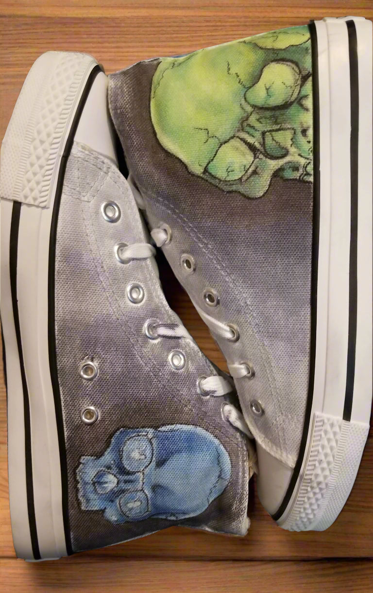 Colored Skull High Tops