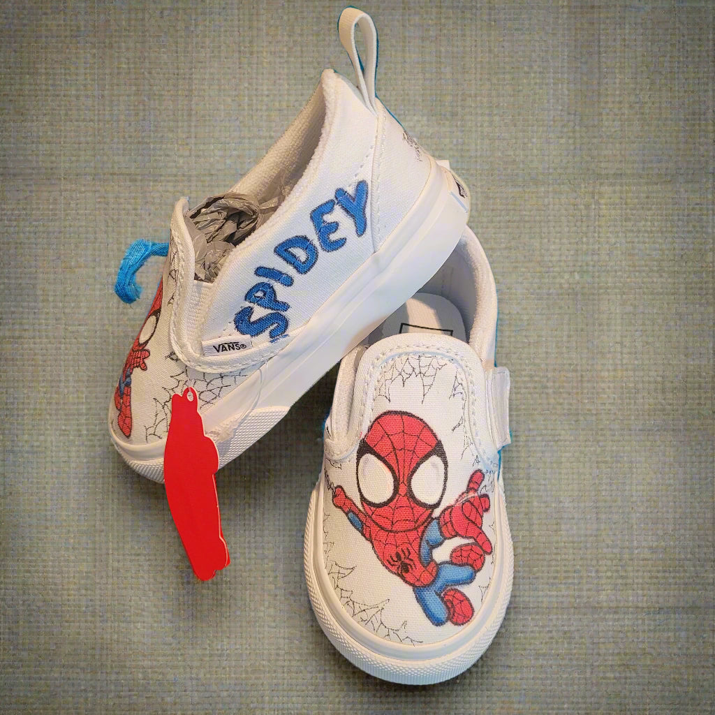 Spidey Vans 2 Hand Drawn