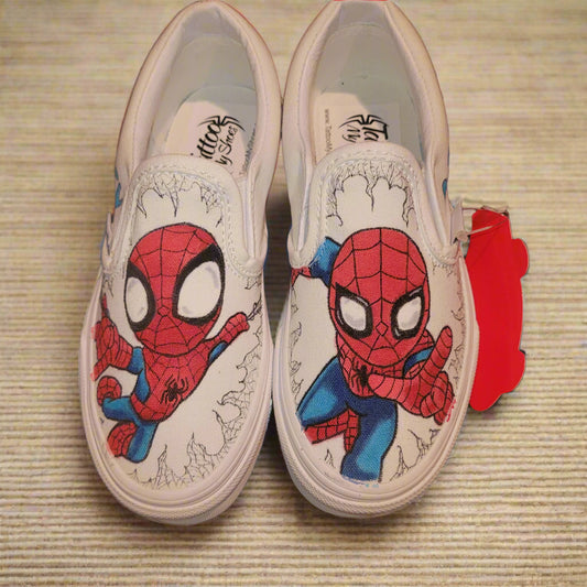 Spidey Vans Hand Drawn