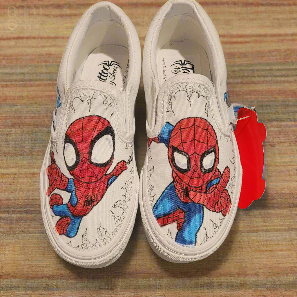 Spidey Vans Hand Drawn