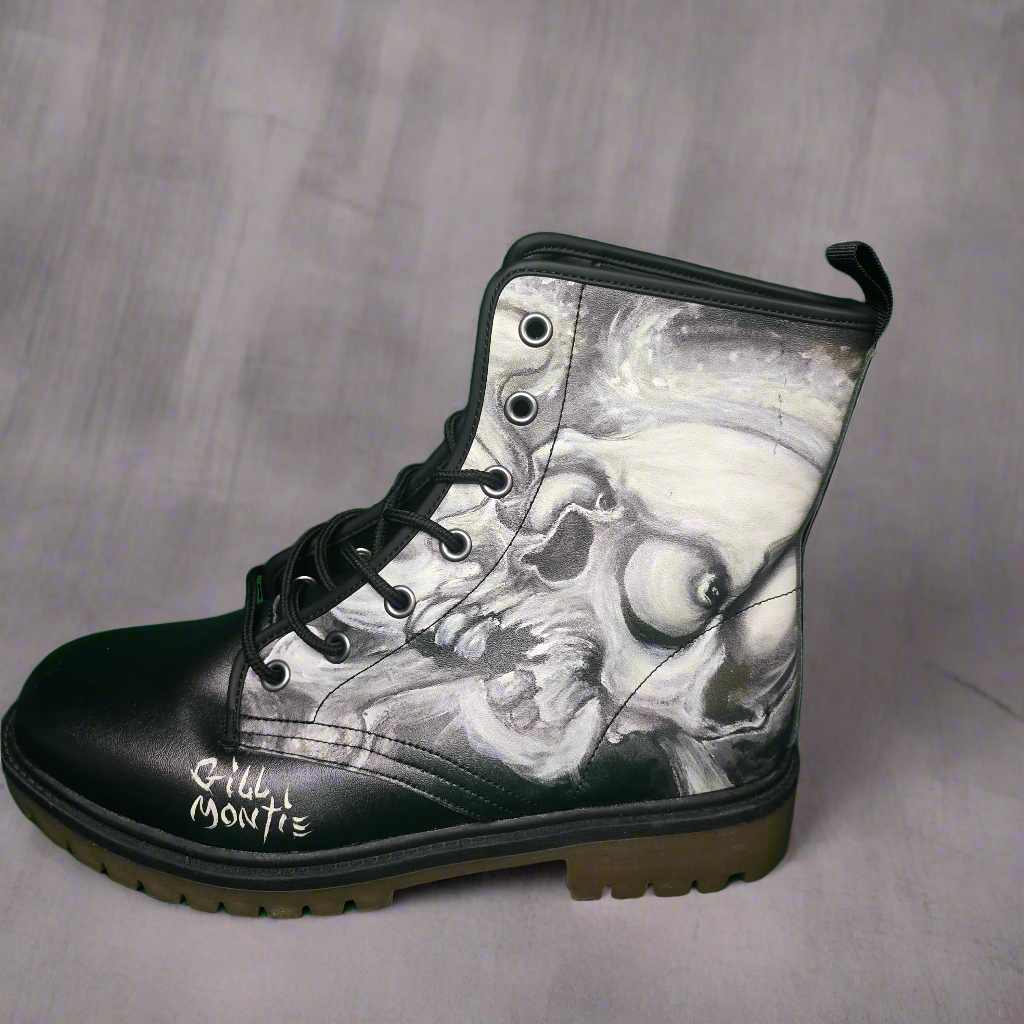 Gill Montie - White Skull Boots