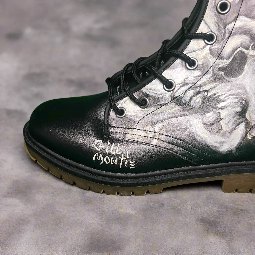 Gill Montie - White Skull Boots