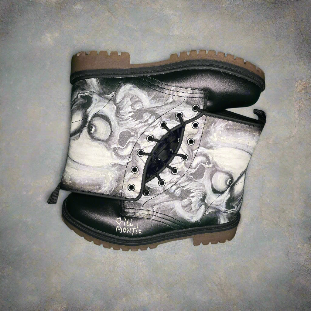 Gill Montie - White Skull Boots