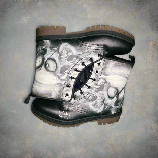 Gill Montie - White Skull Boots