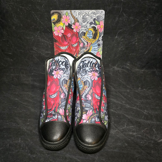 Hannya and Snake - High Tops