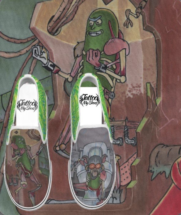 Pickle Rick - Slip ons