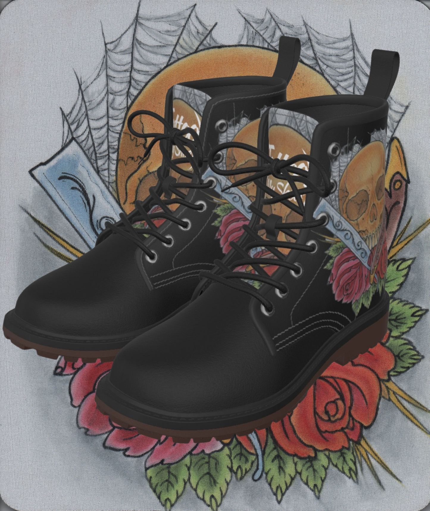 Skull and Roses - Boots