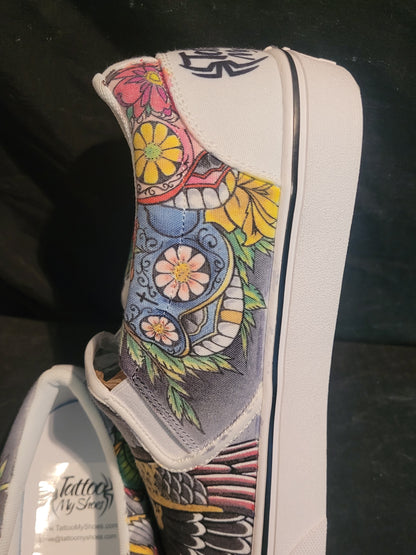 Skull and eagle Slip on