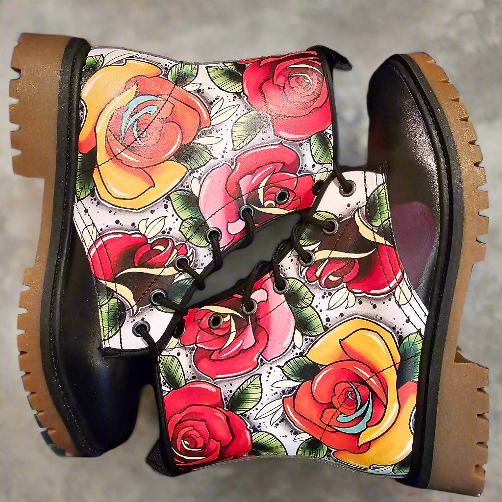 Roses Boots – Tattoo My Shoes