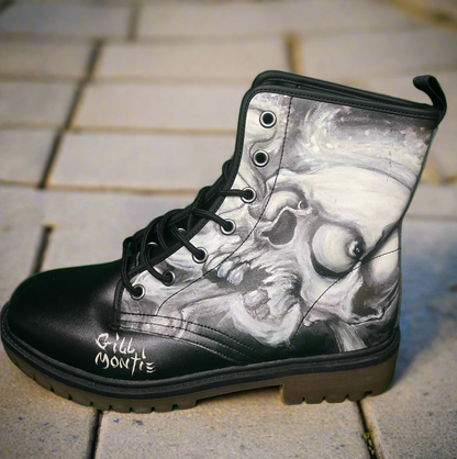 Gill Montie - White Skull Boots