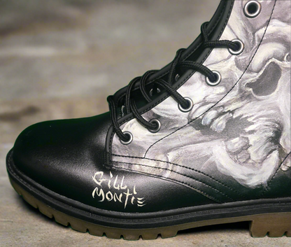 Gill Montie - White Skull Boots