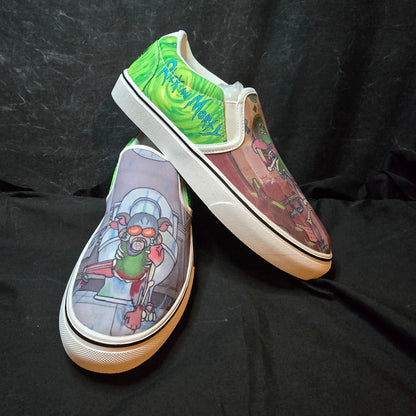Pickle Rick - Slip ons -Ready to ship
