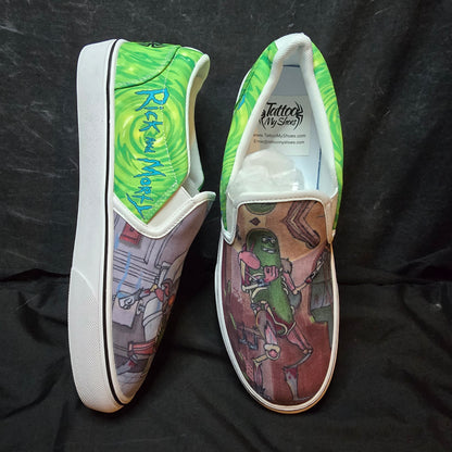 Pickle Rick - Slip ons -Ready to ship
