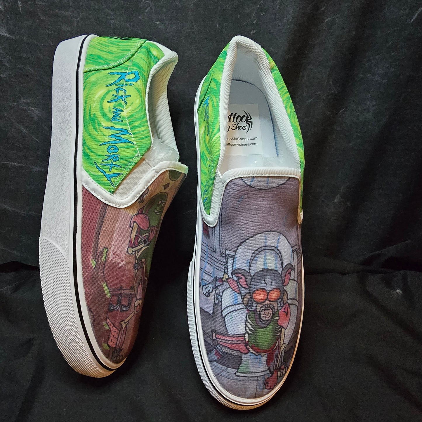 Pickle Rick - Slip ons -Ready to ship