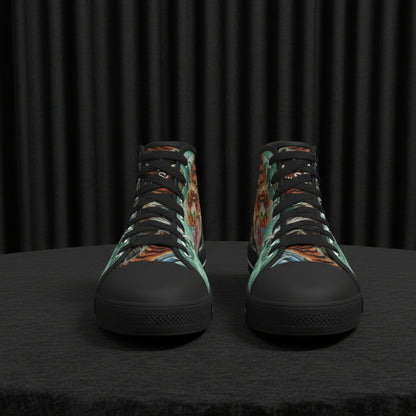 custom printed hightops by Fip Buchanan, amazing Tiger design
