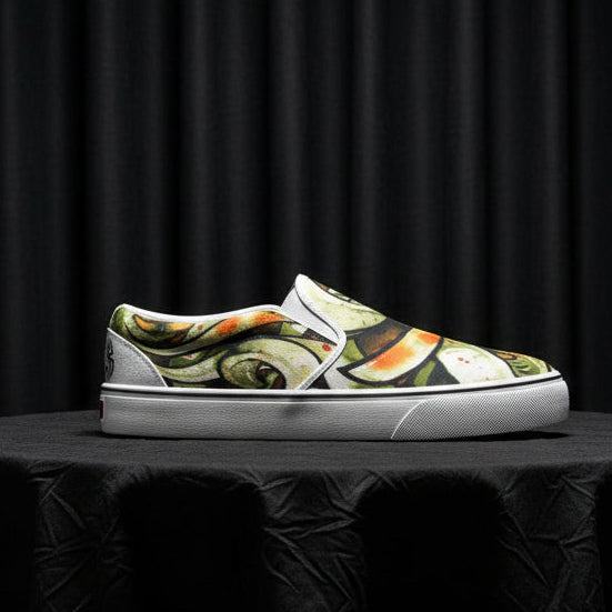Sneaker with Bio Mech pattern on a white background
