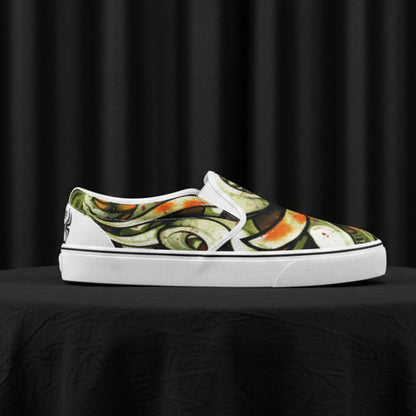 Sneaker with Bio mech design on a white background