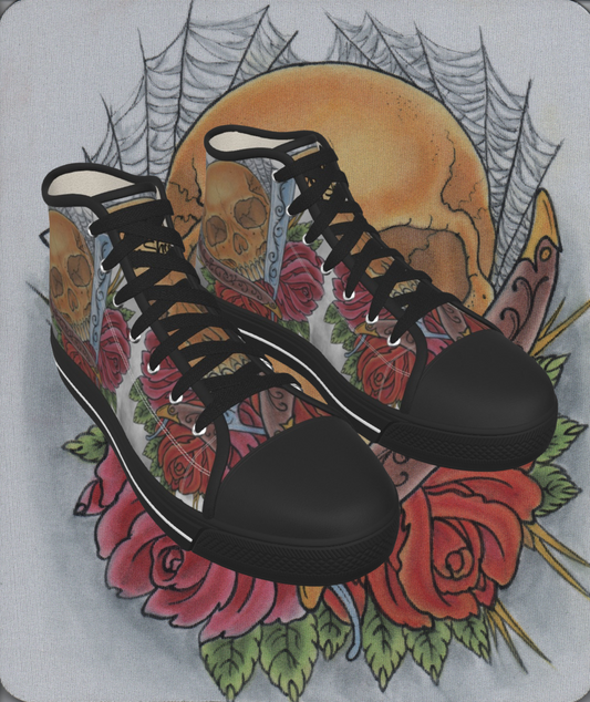 Skull and Roses High Tops